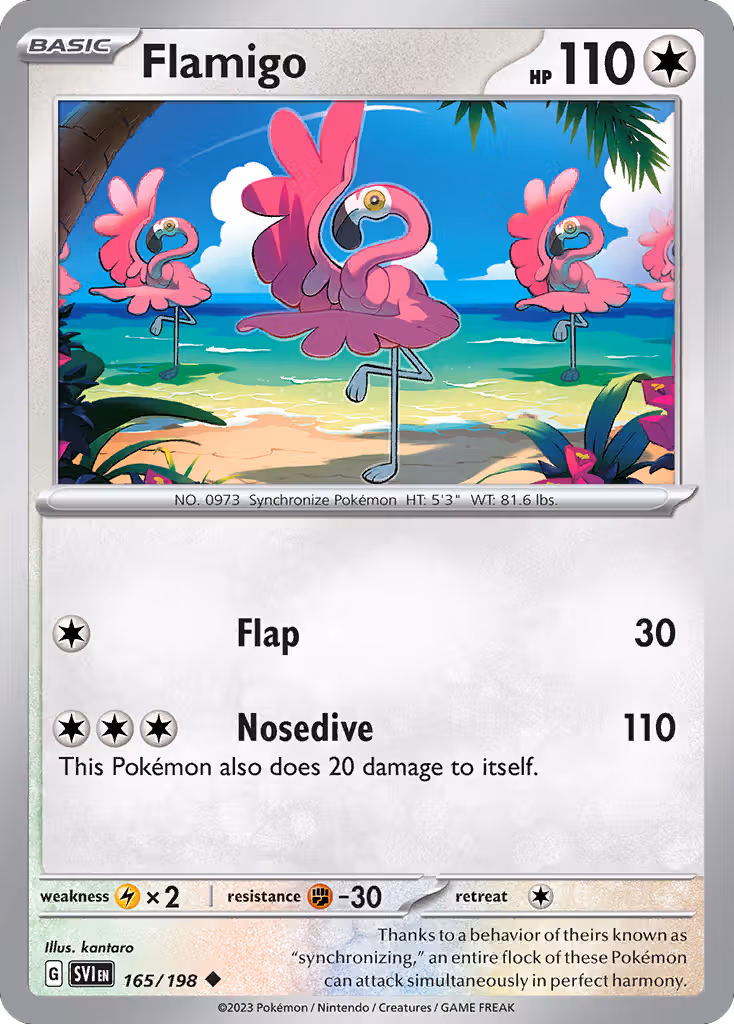 Flamigo 165/198 Pokemon card