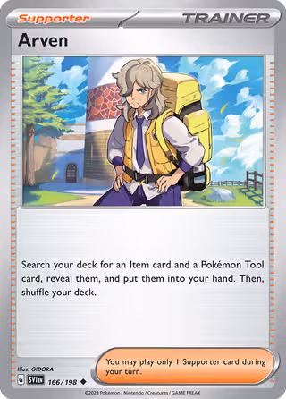 Arven 166/198 Pokemon card
