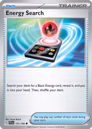Energy Search 172/198 Pokemon card