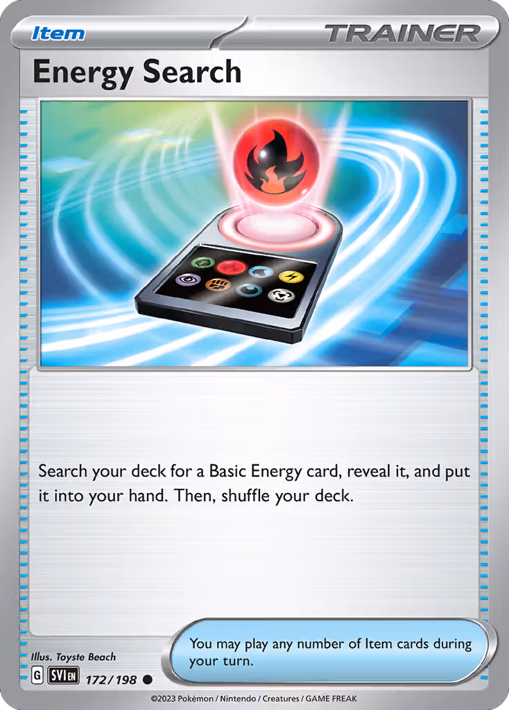Energy Search 172/198 Pokemon card