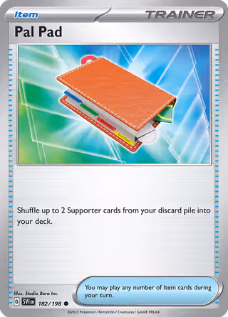 Pal Pad 182/198 Pokemon card