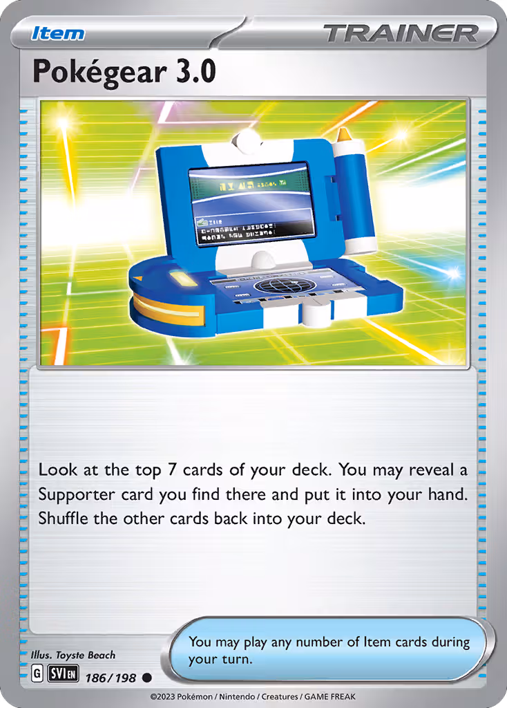 Pokégear 3.0 186/198 Pokemon card