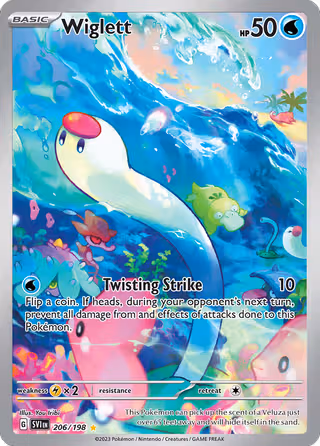 Wiglett 206/198 Pokemon card