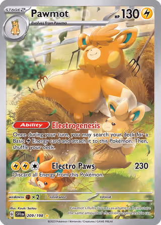 Pawmot 209/198 Pokemon card