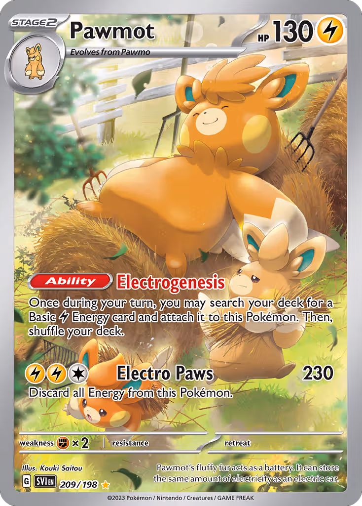 Pawmot 209/198 Pokemon card