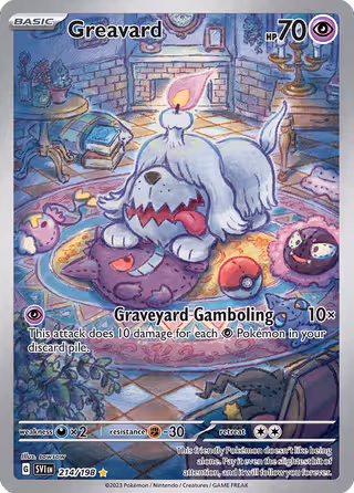 Greavard 214/198 Pokemon card