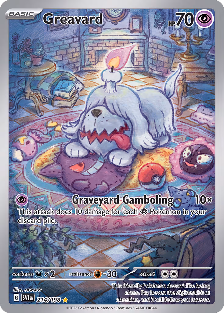 Greavard 214/198 Pokemon card