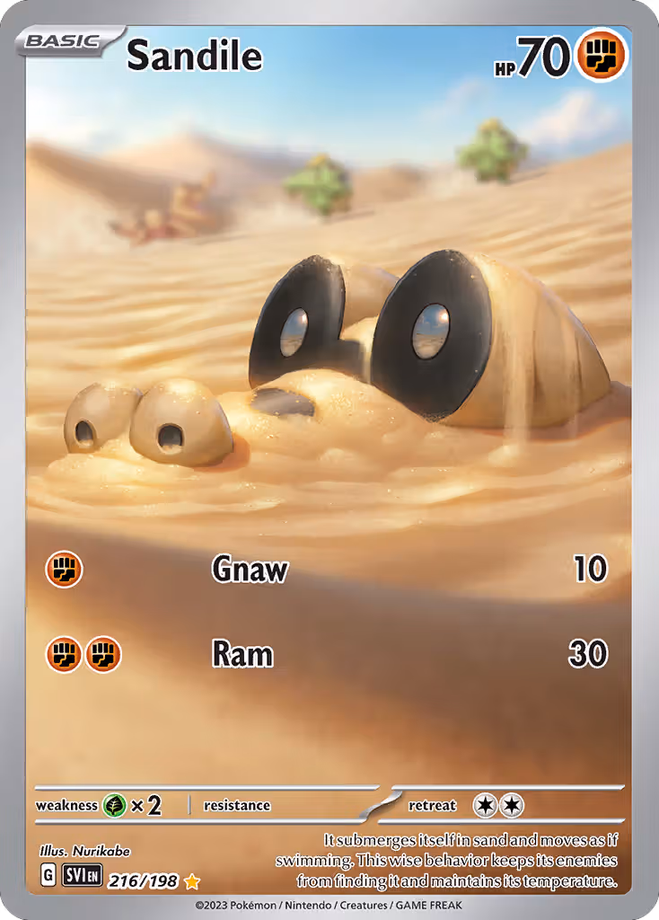 Sandile 216/198 Pokemon card
