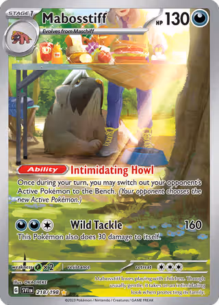 Mabosstiff 218/198 Pokemon card