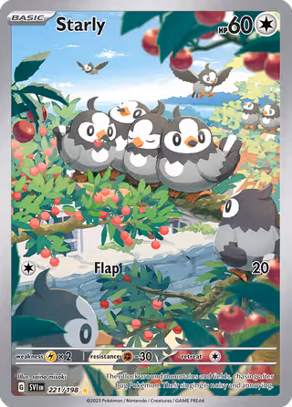 Starly 221/198 Pokemon card