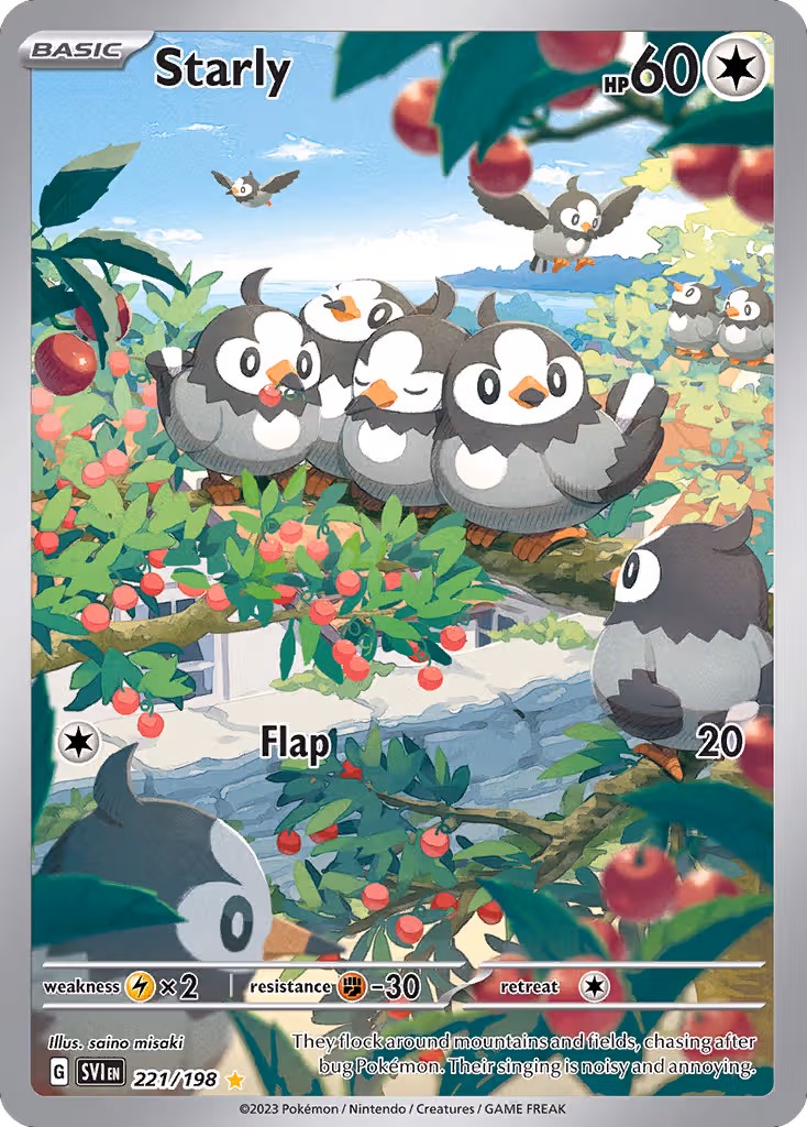 Starly 221/198 Pokemon card