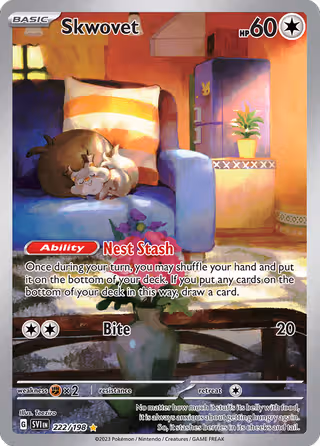Skwovet 222/198 Pokemon card
