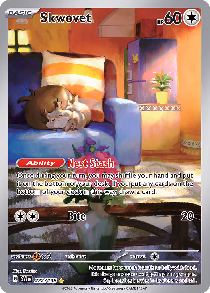 Skwovet 222/198 Pokemon card