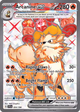 Arcanine ex 224/198 Pokemon card