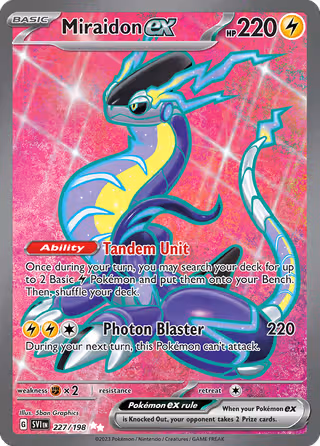 Miraidon ex 227/198 Pokemon card
