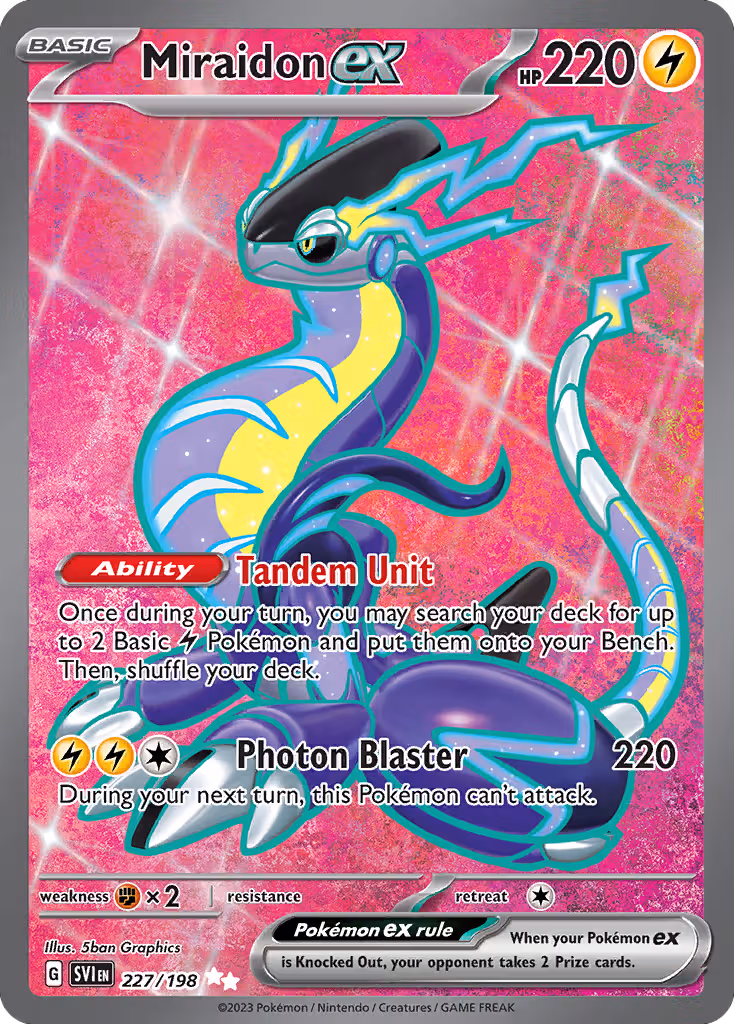 Miraidon ex 227/198 Pokemon card