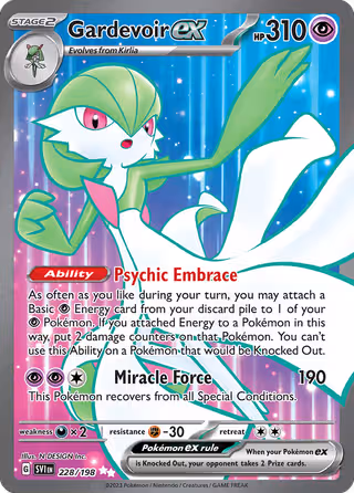 Gardevoir ex 228/198 Pokemon card