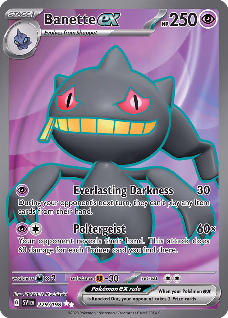 Banette ex 229/198 Pokemon card