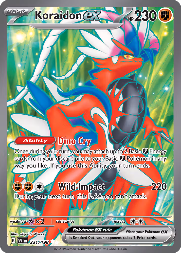 Koraidon ex 231/198 Pokemon card