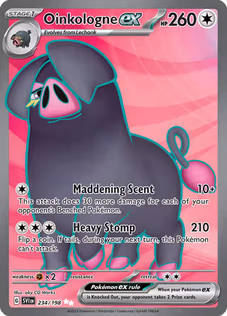 Oinkologne ex 234/198 Pokemon card