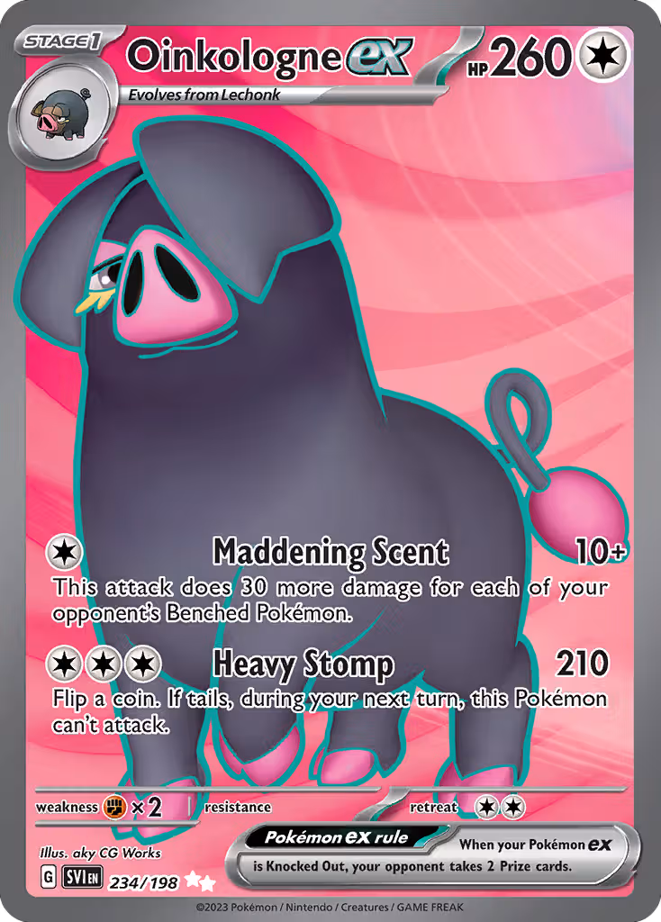 Oinkologne ex 234/198 Pokemon card