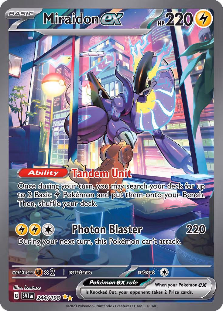 Miraidon ex 244/198 Pokemon card