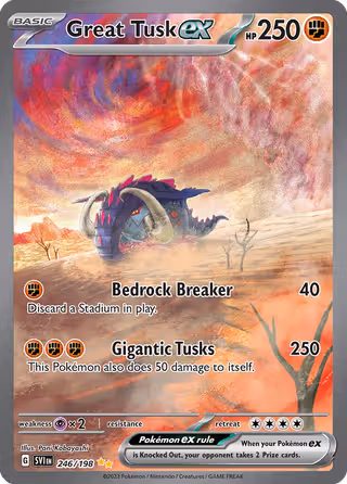 Great Tusk ex 246/198 Pokemon card