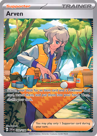 Arven 249/198 Pokemon card