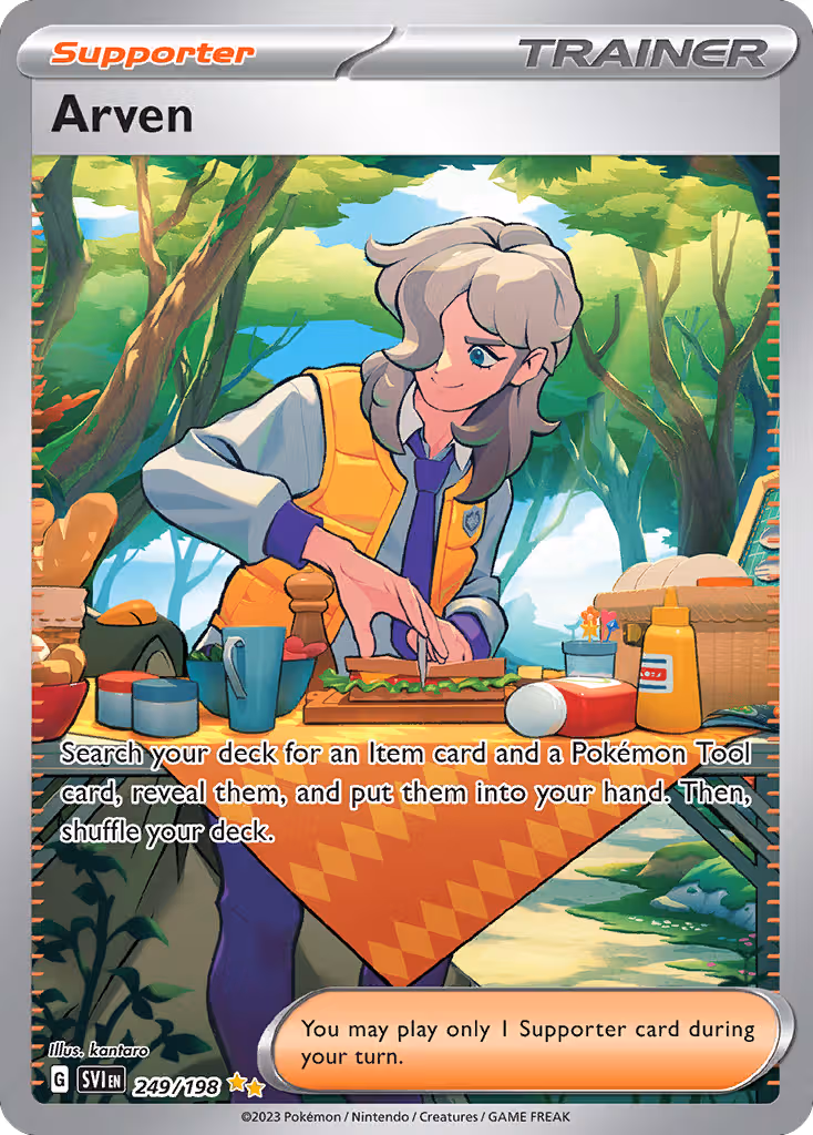 Arven 249/198 Pokemon card