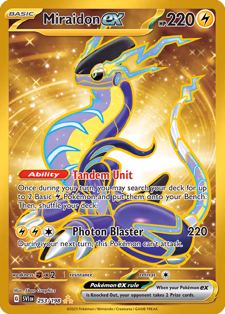 Miraidon ex 253/198 Pokemon card