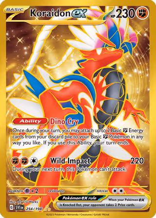 Koraidon ex 254/198 Pokemon card