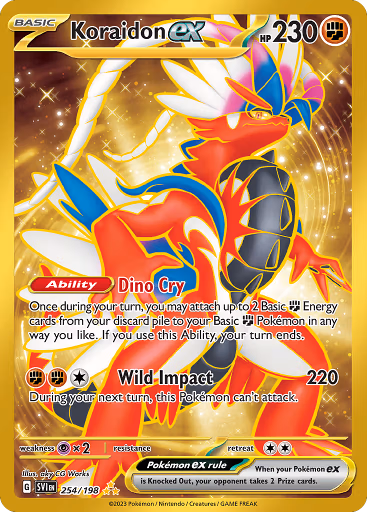Koraidon ex 254/198 Pokemon card