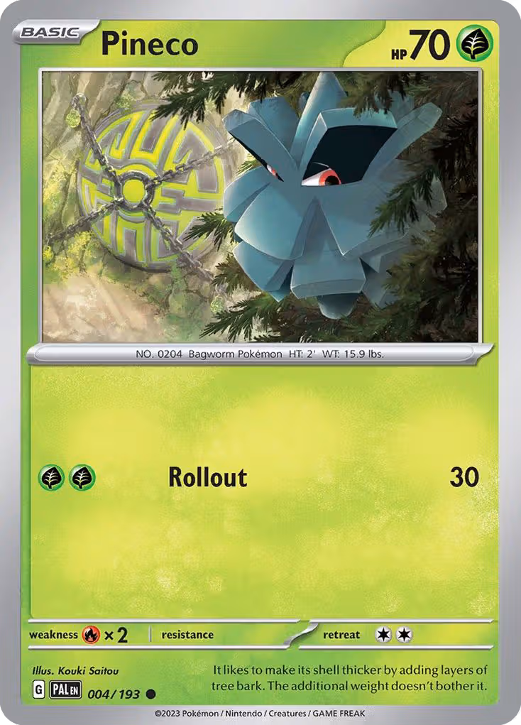 Pineco 4/193 Pokemon card