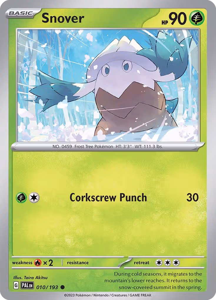 Snover 10/193 Pokemon card