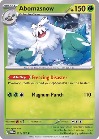 Abomasnow 11/193 Pokemon card