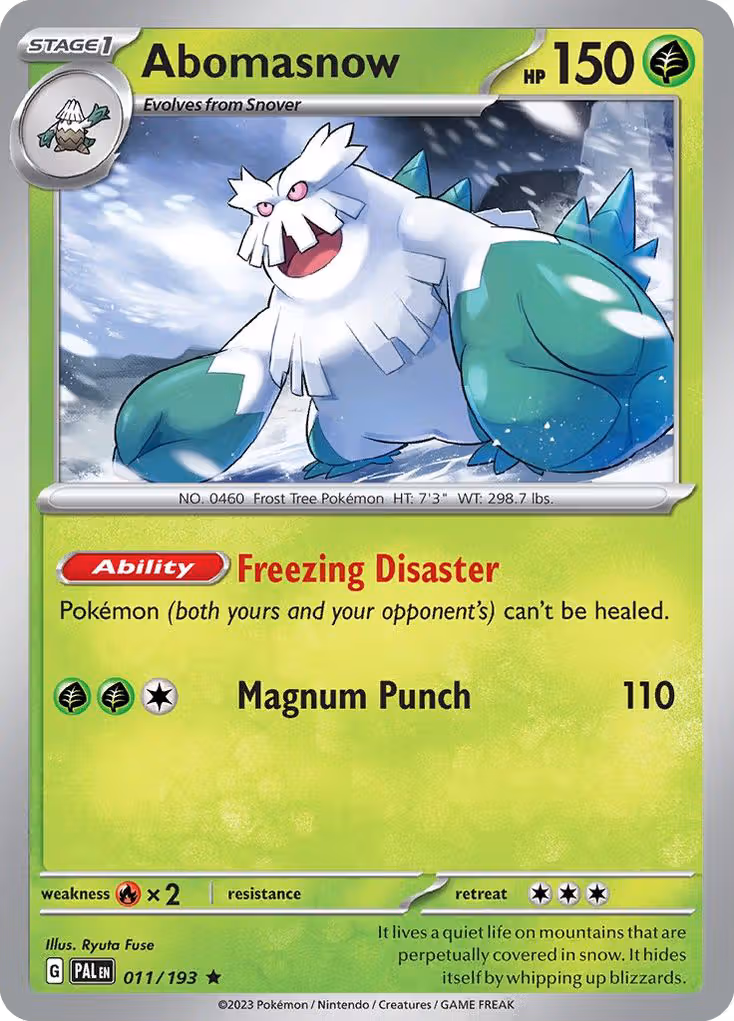 Abomasnow 11/193 Pokemon card