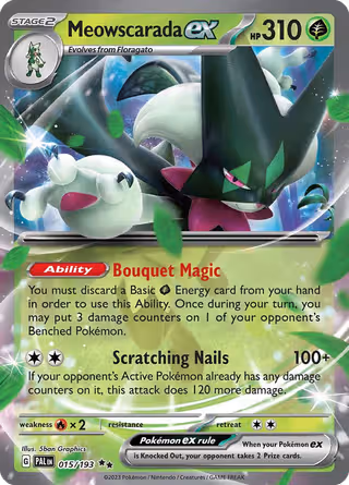 Meowscarada ex 15/193 Pokemon card