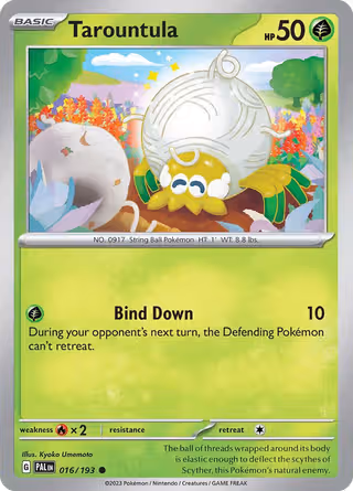 Tarountula 16/193 Pokemon card