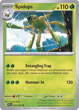 Spidops 18/193 Pokemon card