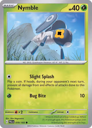 Nymble 19/193 Pokemon card