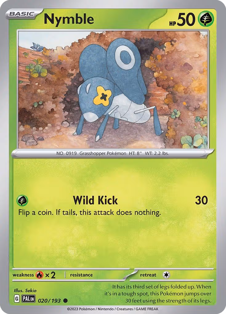 Nymble 20/193 Pokemon card