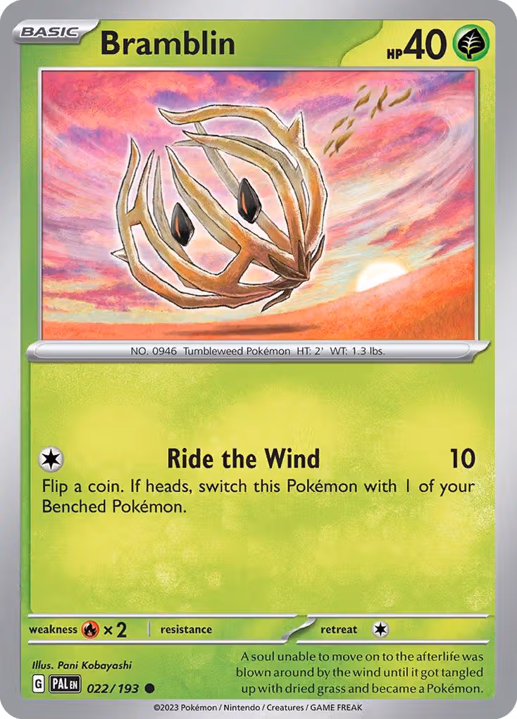Bramblin 22/193 Pokemon card