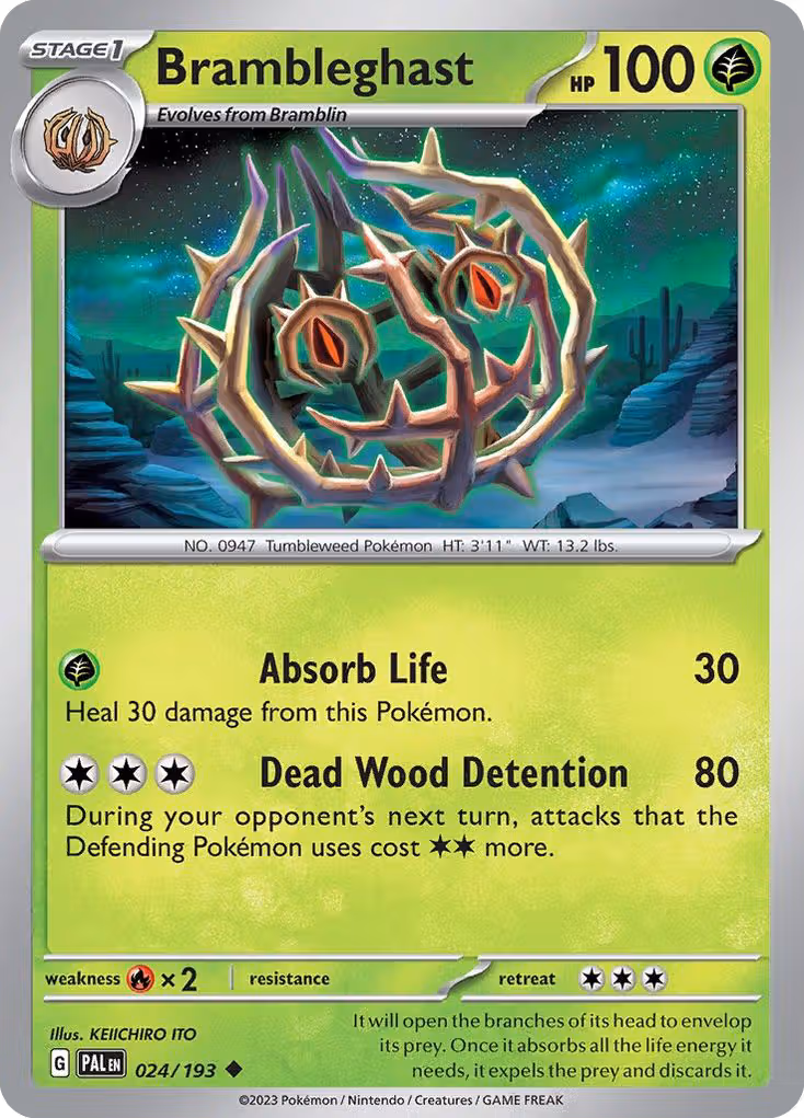 Brambleghast 24/193 Pokemon card