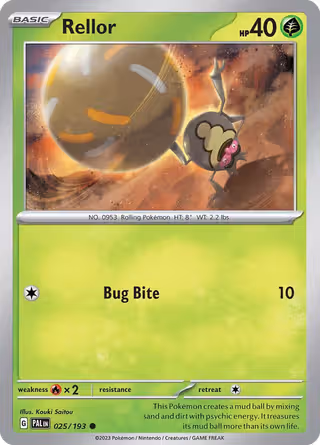 Rellor 25/193 Pokemon card
