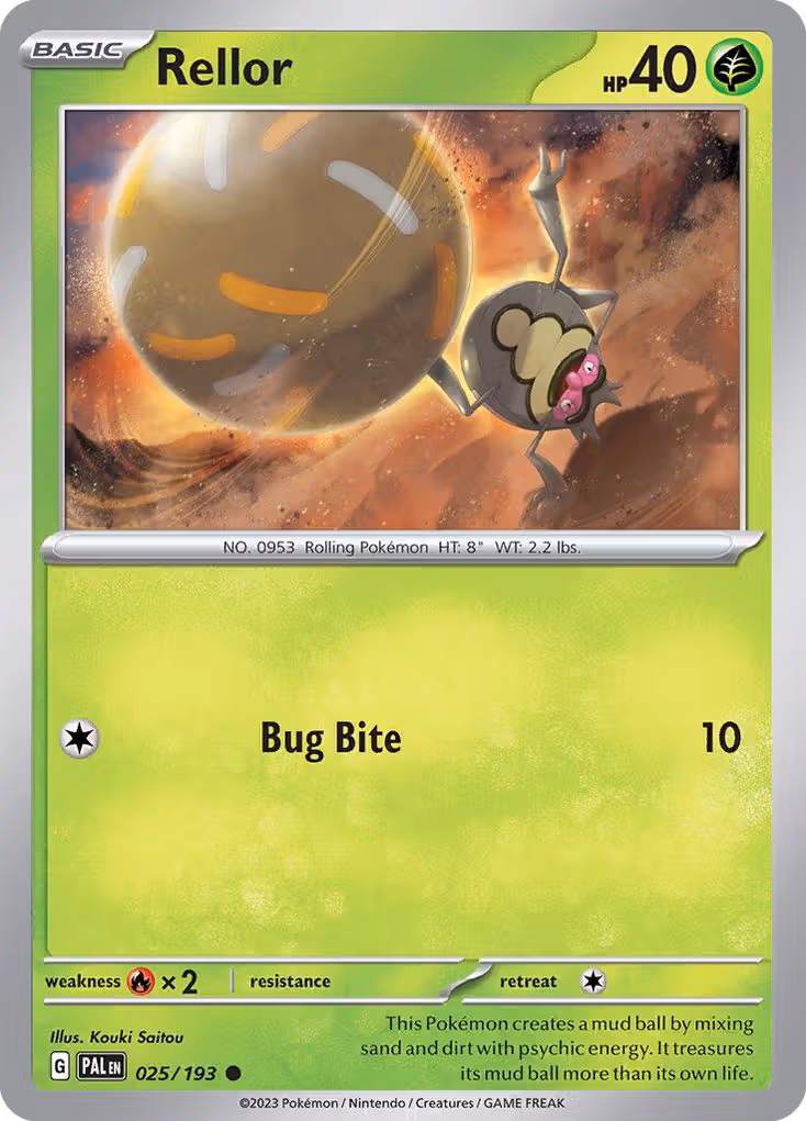Rellor 25/193 Pokemon card