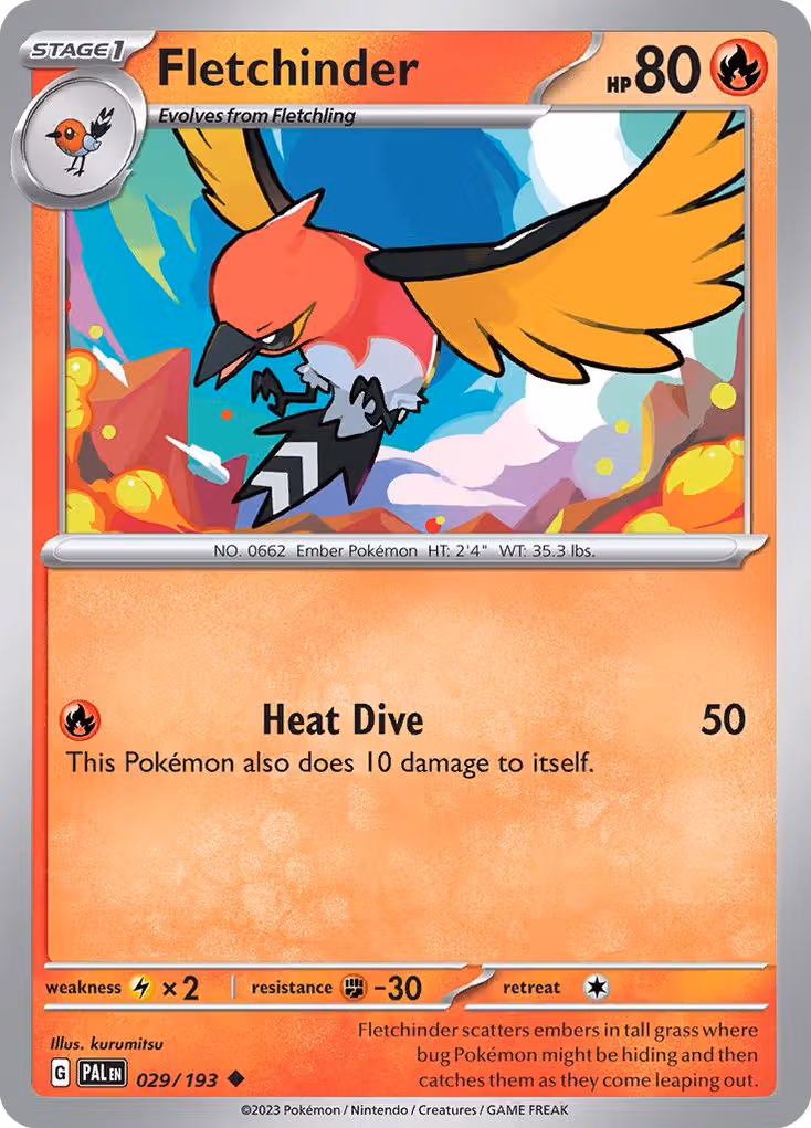 Fletchinder 29/193 Pokemon card