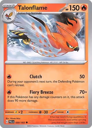 Talonflame 30/193 Pokemon card