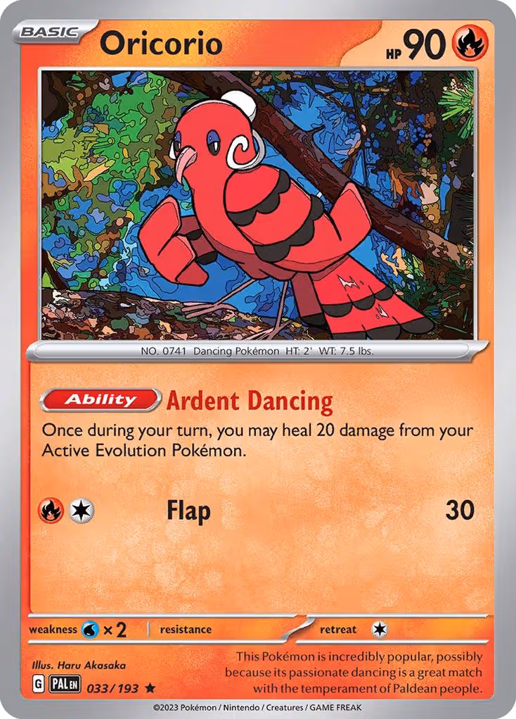 Oricorio 33/193 Pokemon card