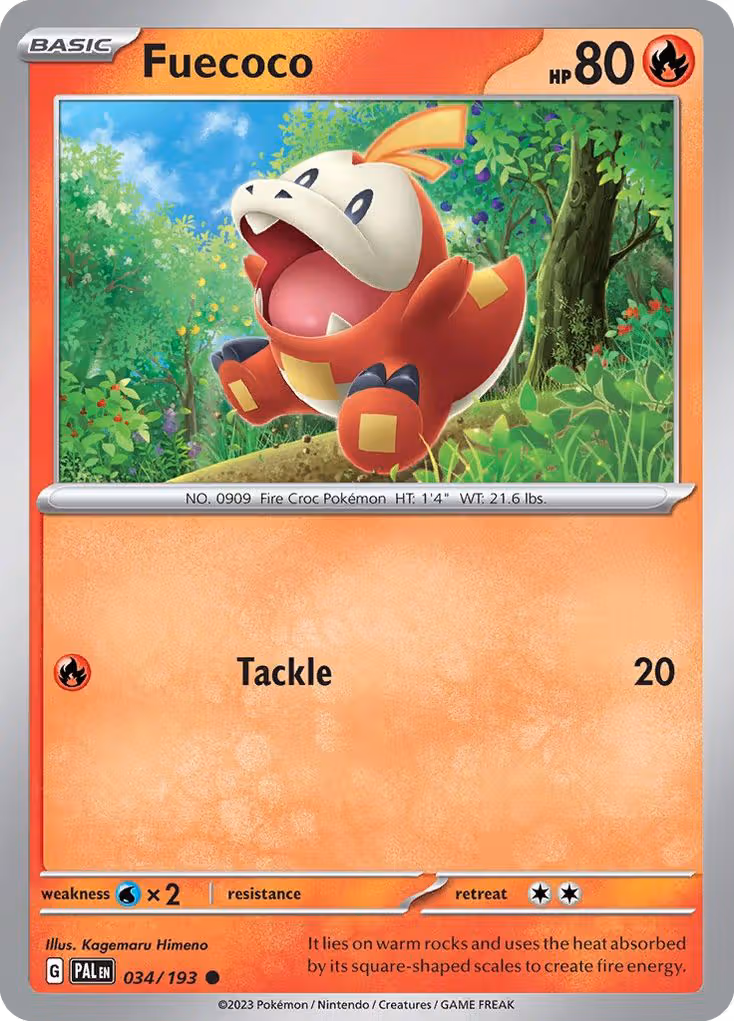 Fuecoco 34/193 Pokemon card