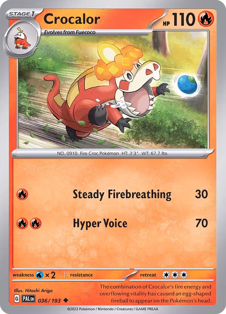 Crocalor 36/193 Pokemon card